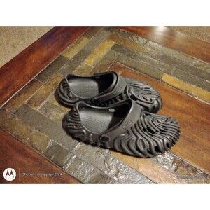 Crocs Pollex Clog by Salehe Bembury, specifically in the color "Sasquatch" black